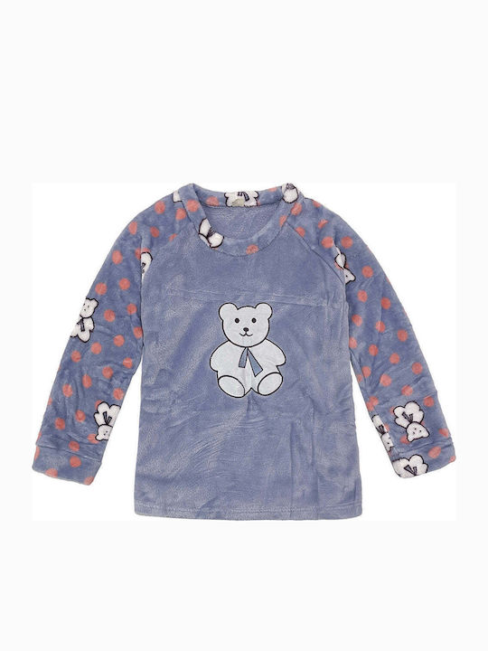 Ustyle Pijama pentru copii De iarnă Fleece Blue