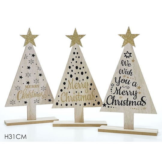 Christmas Decorative Tree 31cm Beige
