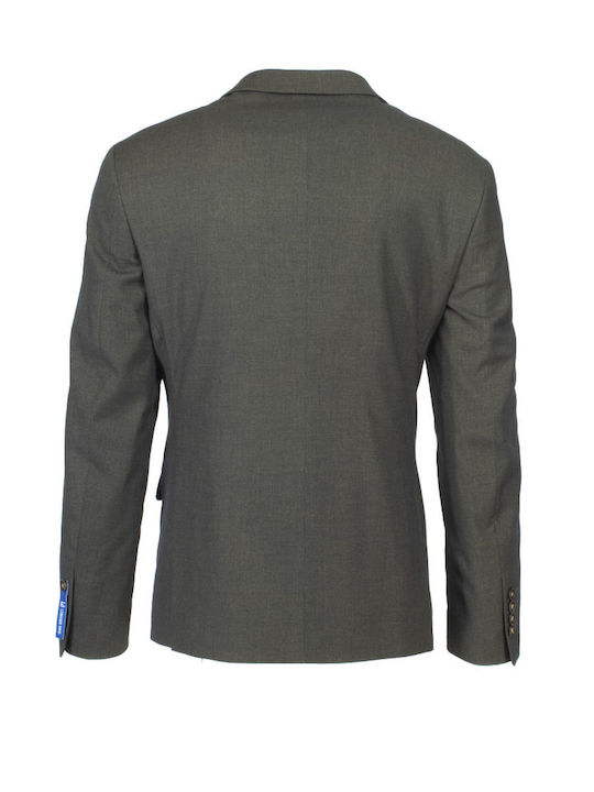 Men's Suit with Vest Regular Fit Khaki
