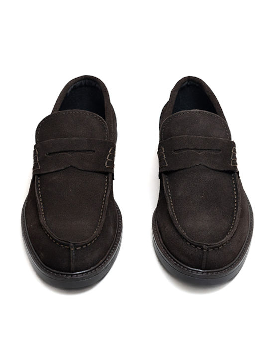 Sider Collection Men's Suede Moccasins Brown