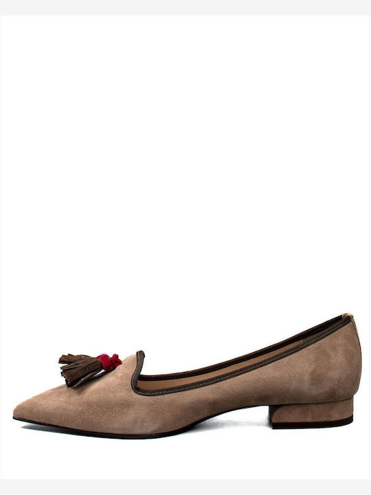 Mourtzi Suede Ballerinas Pink