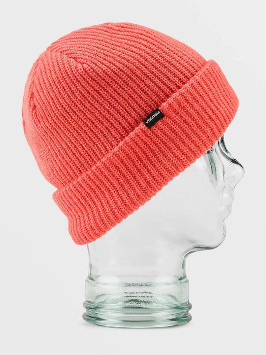 Sweep Lined Beanie Unisex Σκούφος Πλεκτός σε Πορτοκαλί χρώμα