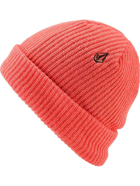 Sweep Lined Beanie Unisex Σκούφος Πλεκτός σε Πορτοκαλί χρώμα
