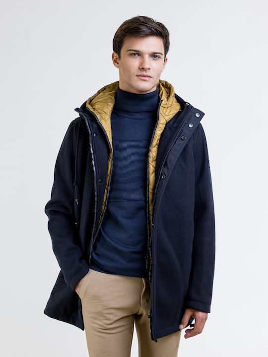 Men's Half Coat Blue