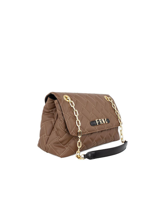 FRNC Leather Women's Bag Shoulder Beige