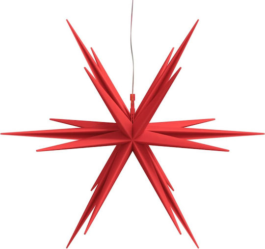 vidaXL Weihnachtlicher Dekorativer Anhänger Stern Kunststoff Rot 29x43cm 1Stück