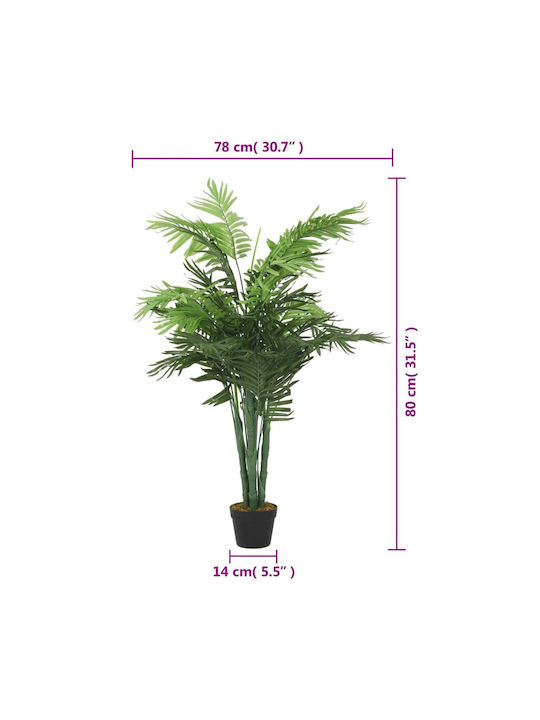 Artificial Plant in Pot Palm Tree Green 80cm vidaXL