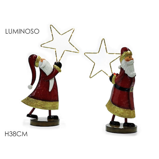 Leuchtender Dekorativer Weihnachtsmann Rot