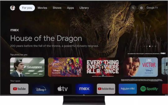 TCL Smart Τηλεόραση 85" 4K UHD Mini LED C80 HDR (2023) 85C805