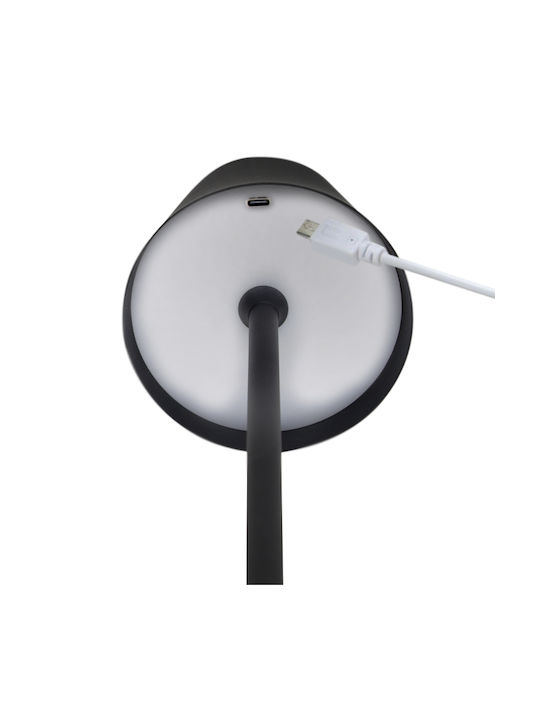 Megapap Melvin Metal Lampă de masă LED cu Abajur Negru și Bază