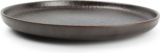 Salt & Pepper Tabo Tabo Plate Shallow Ceramic Brown with Diameter 28cm