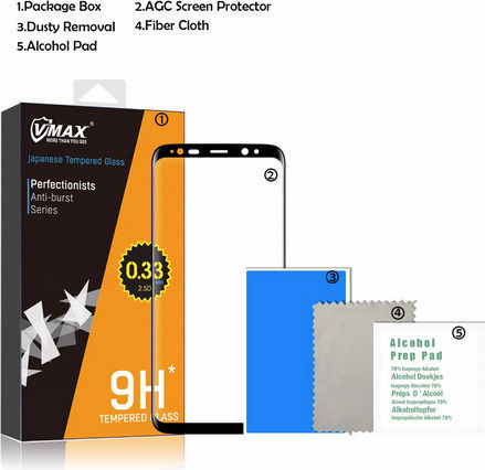 Vmax 3D 0.23mm Full Face Tempered Glass Λευκό (Galaxy S8)