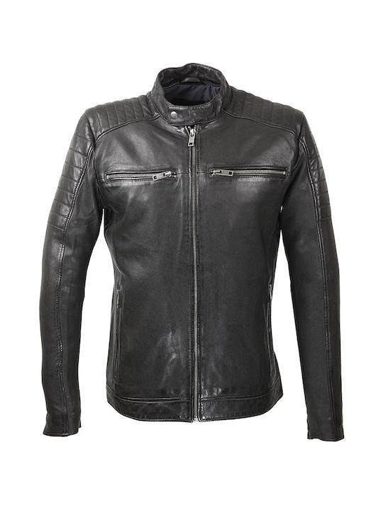 Arma Men's Winter Leather Jacket BLACK