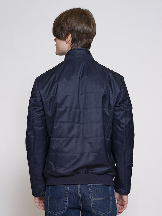 Don Hering Men's Winter Bomber Jacket Blue