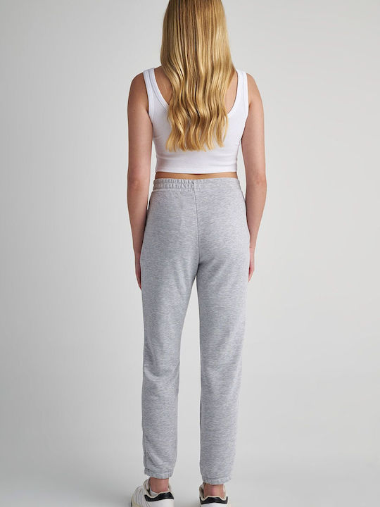 SugarFree Hohe Taille Damen-Sweatpants Jogger Γκρι