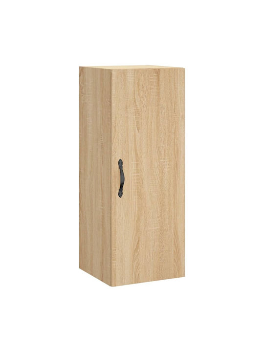Wall-Mounted Living Room Cabinet made of Particle Board Sonoma Oak 34.5x34x90cm