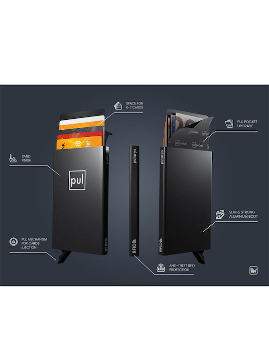 Men's Wallet Cards with RFID Black