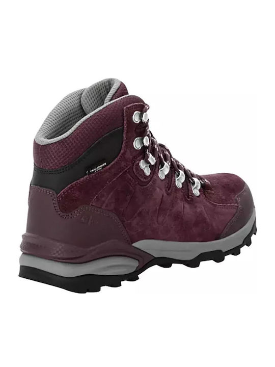 Jack Wolfskin Refugio Women's Hiking Waterproof Purple Boots