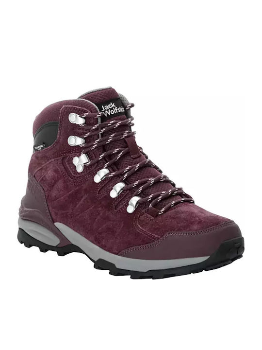 Jack Wolfskin Refugio Women's Hiking Waterproof Purple Boots