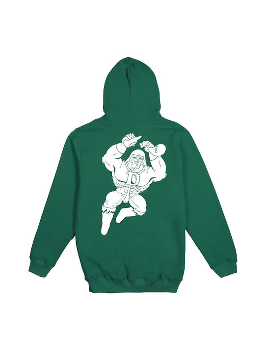 The Dudes Men's Sweatshirt with Hood and Pockets Green