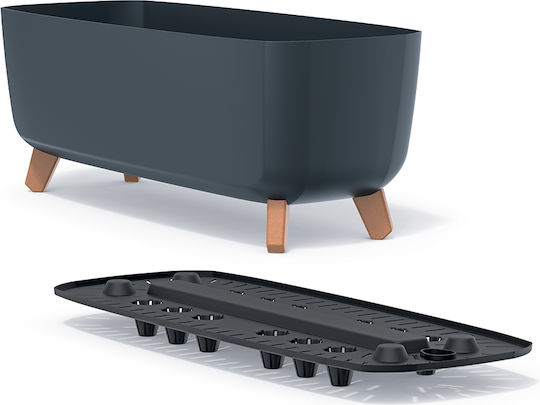 Prosperplast Gracia Case Саксия Пластмаса Въглени 58x24x23.5см.