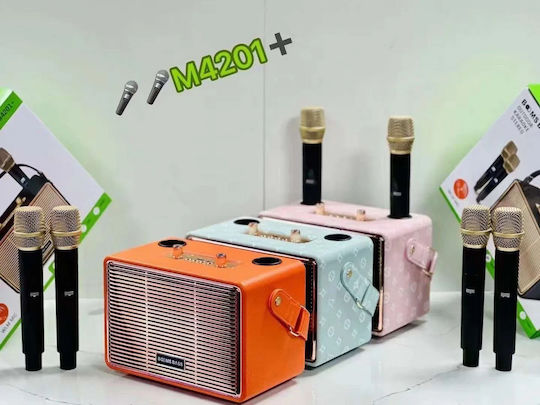 Karaoke Speaker with Wireless Microphones M4201 Pink