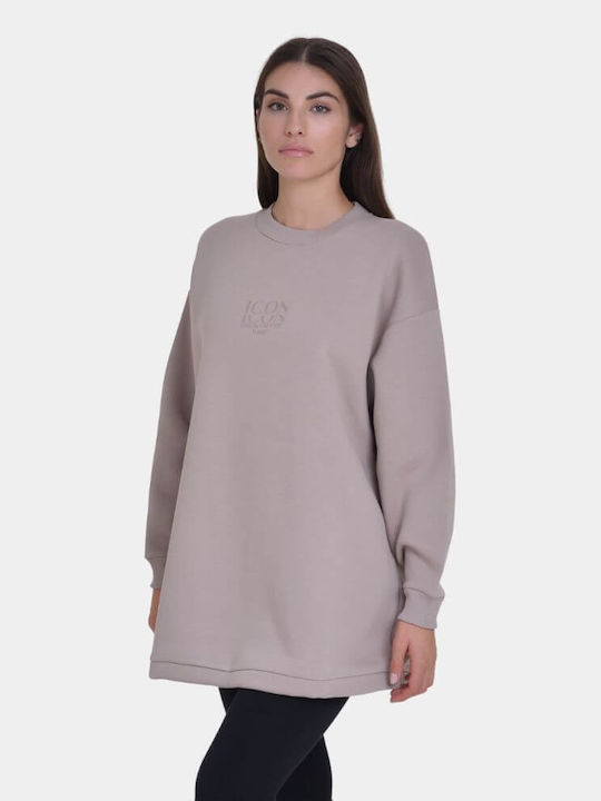 Target Women's Long Fleece Sweatshirt Beige