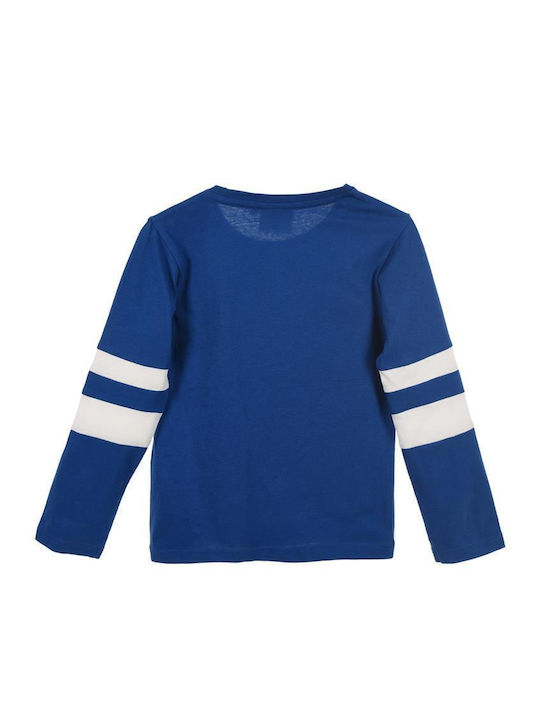 Superheroes Kids Blouse Long Sleeve Blue