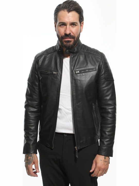 Leather Jacket Biker Black