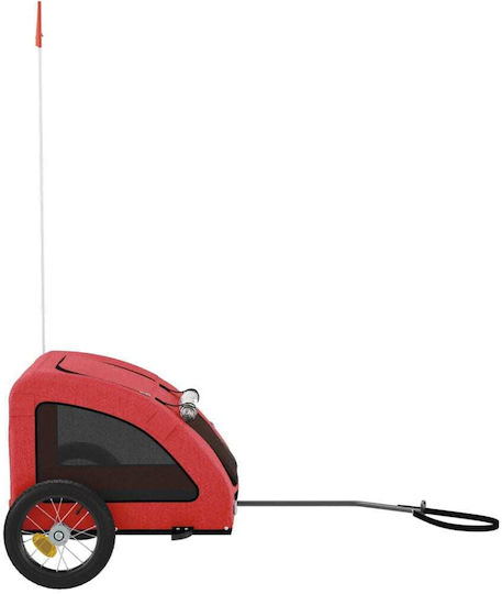 vidaXL Dog Carrying Red Stroller for 30kg Pets L124xW53xH53cm