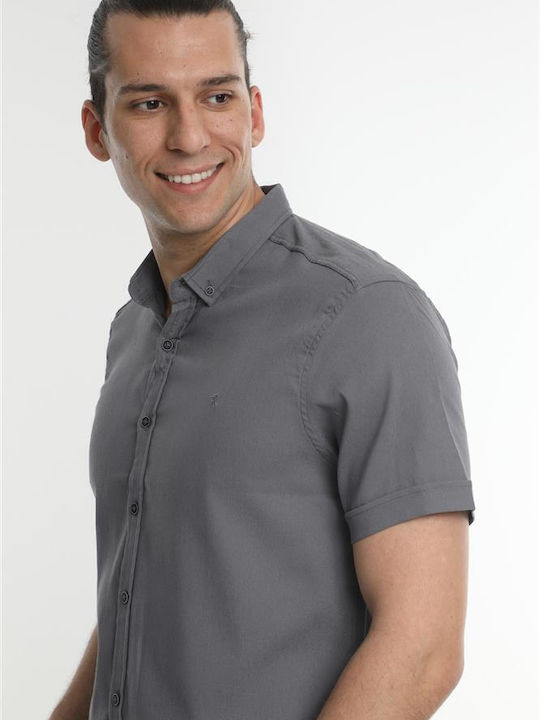 Ravanelli Men's Shirt Short Sleeve Grey