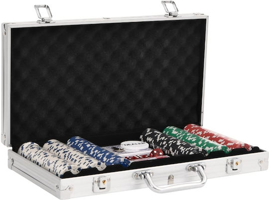 vidaXL Set 300 Poker Chips 40mm / 11.5gr with 5 Decks
