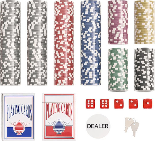vidaXL Set 300 Poker Chips 40mm / 11.5gr with 5 Decks