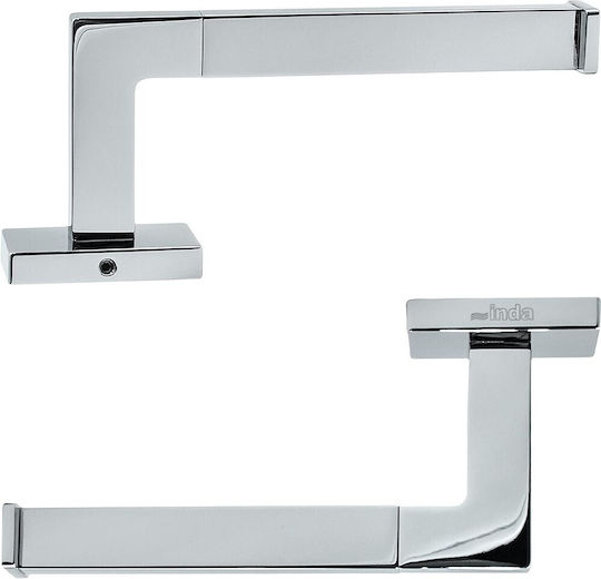 Inda Lea Metallic Paper Holder Wall Mounted Silver