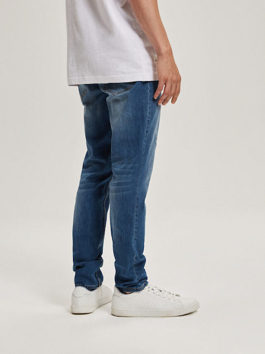 Ανδρικό Παντελόνι Τζιν με Slim Εφαρμογή BLACKHART 234 - BLUE