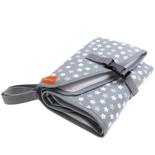 Dreambaby Reise-Wickelunterlage Stars aus Stoff Grau 42x61cm