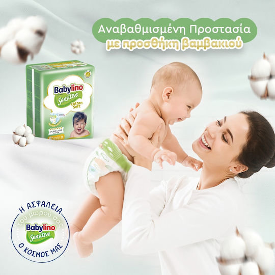 Babylino Tape Diapers Sensitive Cotton Soft No. 4+ for 10-15kg 76pcs