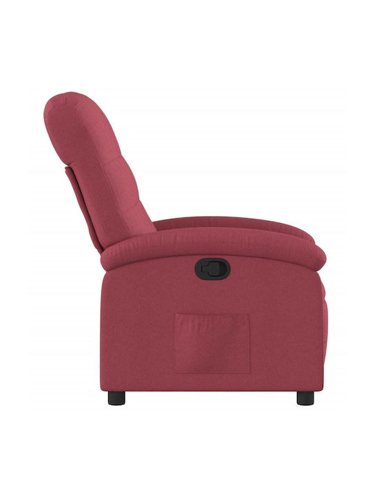 Relaxsessel mit Fußhocker Bordeaux 70x93x101cm