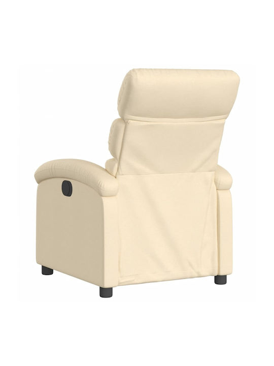 Relax Armchair with Footstool Cream 70x92x99.5cm