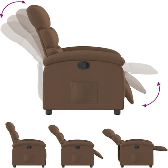 Relaxsessel mit Fußhocker Coffee 70x92x99.5cm