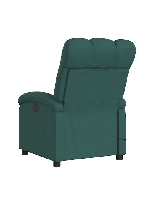 Πολυθρόνα Relax Massage με Υποπόδιο Σκούρο Πράσινο 70x93x101cm