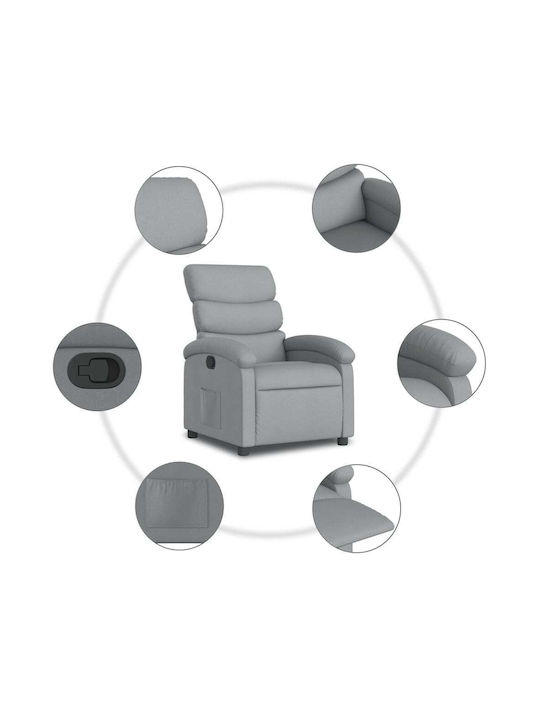Relaxsessel mit Fußhocker Light Grey 70x92x99.5cm