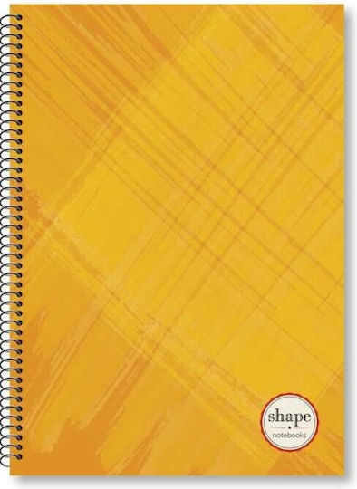 Shape Notebooks Спирал Тетрадка На райета B5 30 Листа Shape 1бр (Различни цветове)