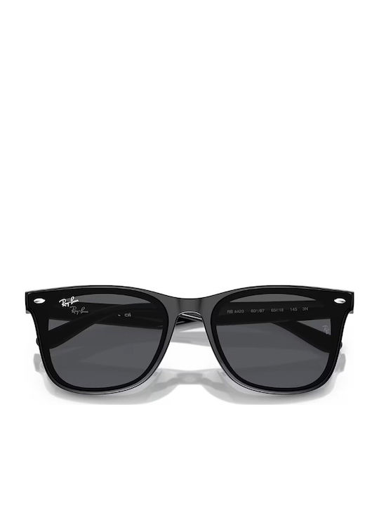 Ray Ban Унисекс Слънчеви Очилa с Черна Пластмасова Рамка и Черни Стъкла RB4420 601/87