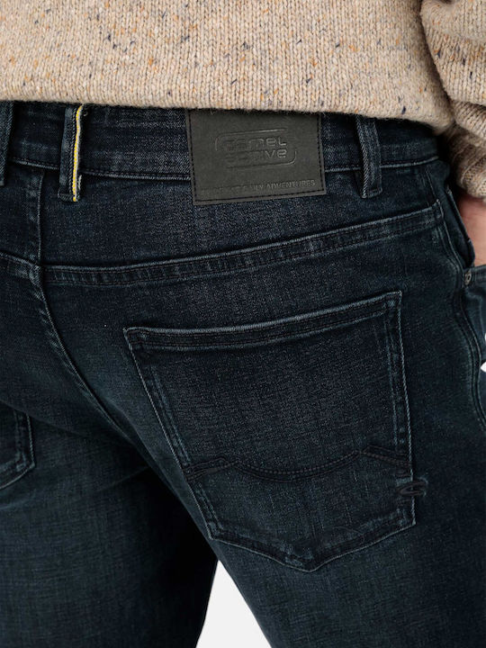 Men's Elastic Tapered Blue Jeans Pants