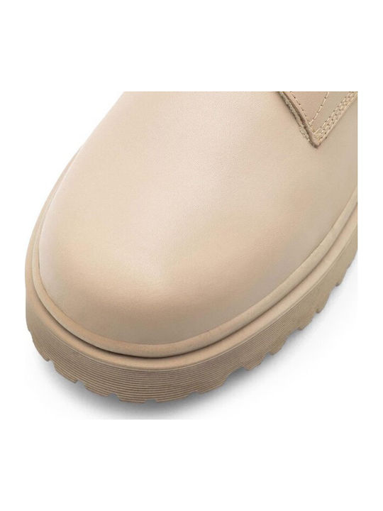 Damen Chelsea Stiefeletten Beige