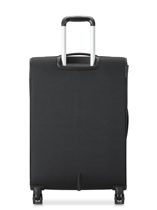 Delsey Pin Up Medium Travel Suitcase Fabric Black with 4 Wheels Height 69cm 343081100