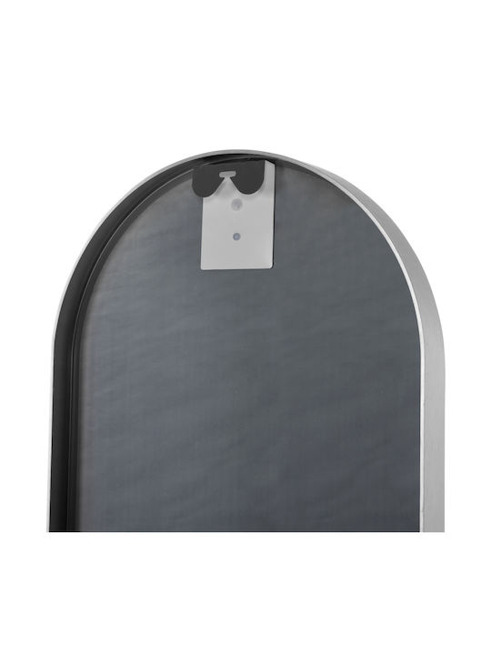 HomeMarkt Oglindă de Perete De Corp Întreg Ovală cu Argintiu Ramă din Metalic 149x38.5cm 1buc
