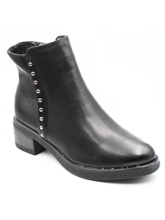 Plato Damen Knöchelstiefel Schwarz