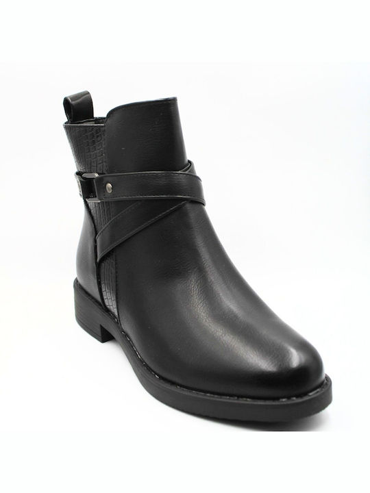 Plato Damen Knöchelstiefel Schwarz